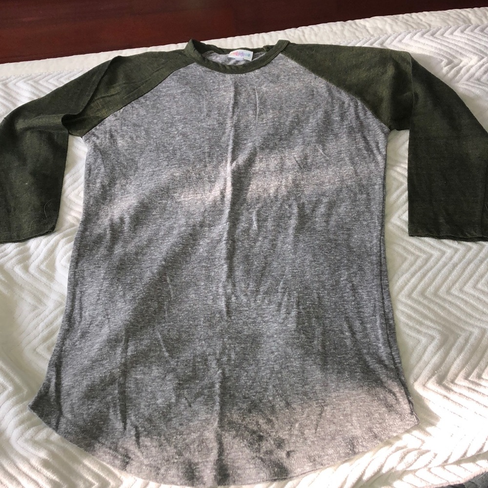 Grey and Green Baseball T-shirt